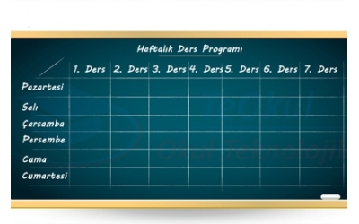 Haftalık Ders Programları Bu Alana Eklenecektir. 